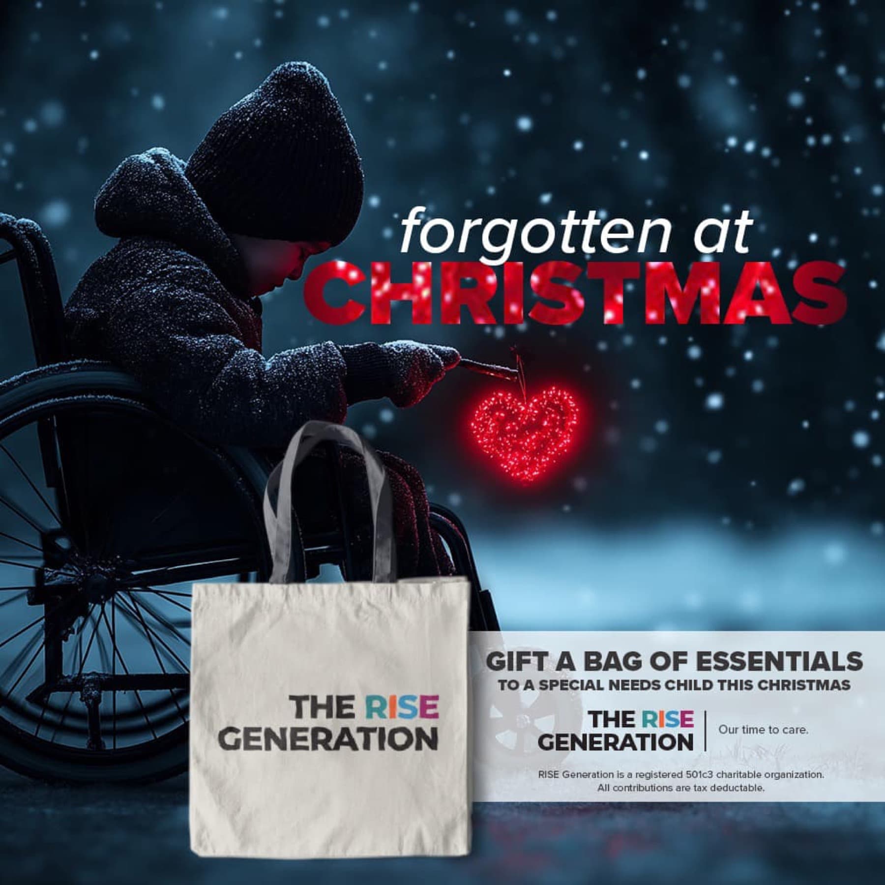 A RISE Generation Christmas Care Bag: gift a bag of essentials to a special needs child this Christmas